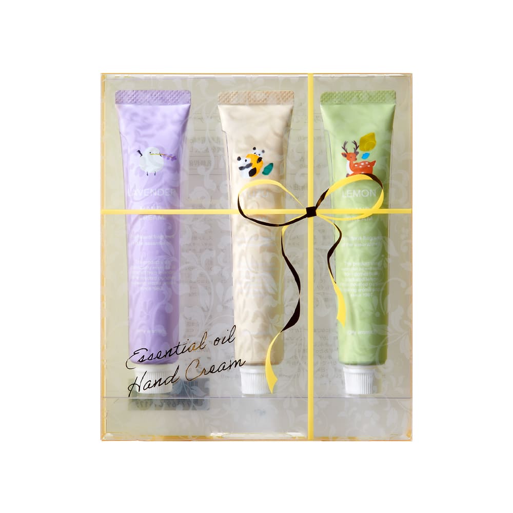 【予約販売】8月中旬発売予定　精油ハンドクリーム20ｇ セットB【ラベンダー・ユズ・レモン】